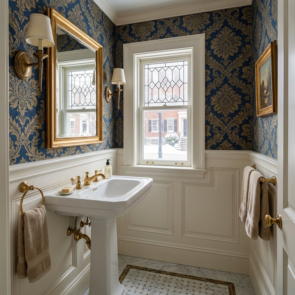 Boston Powder Room Background