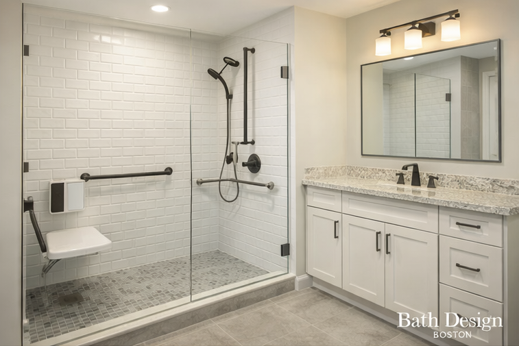 ADA accessible walk-in shower
